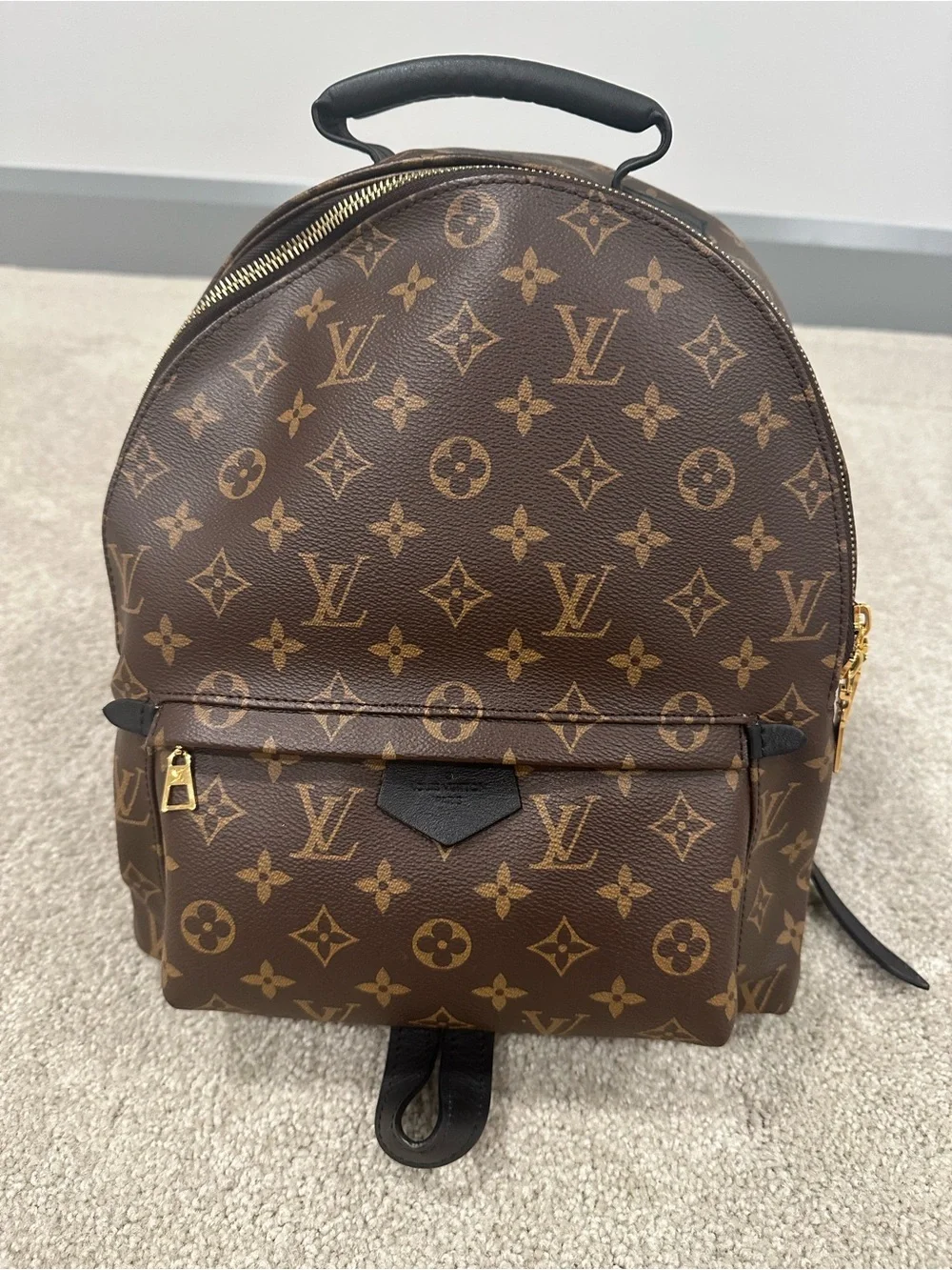 Louis Vuitton Monogram Canvas Backpack in Brown and Gold